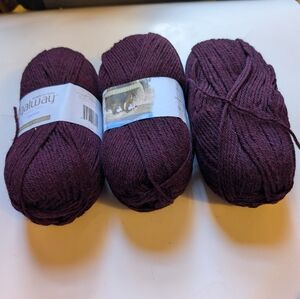 Plymouth Galway Worsted yarn Lot In Burgundy